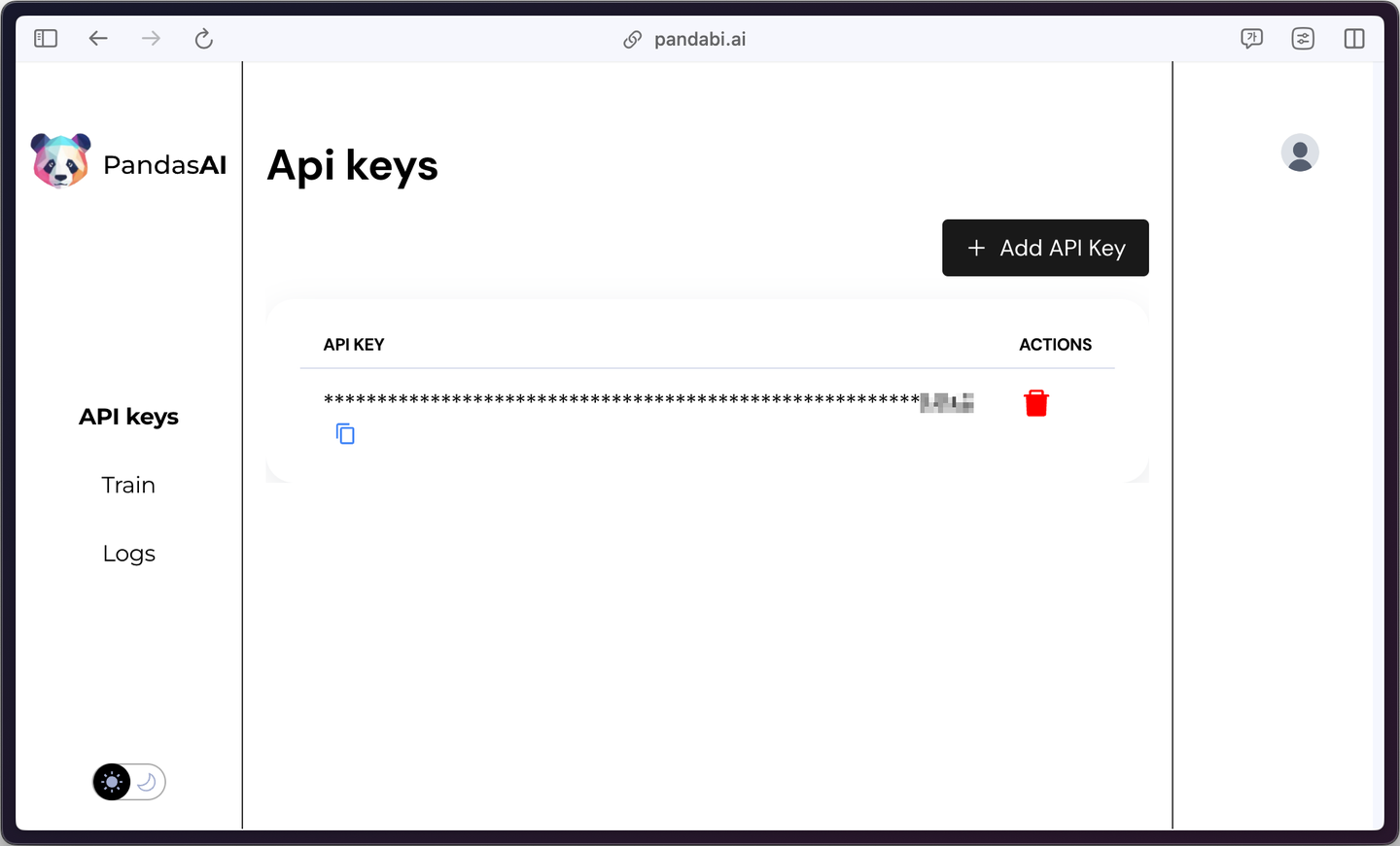 pandasai api key