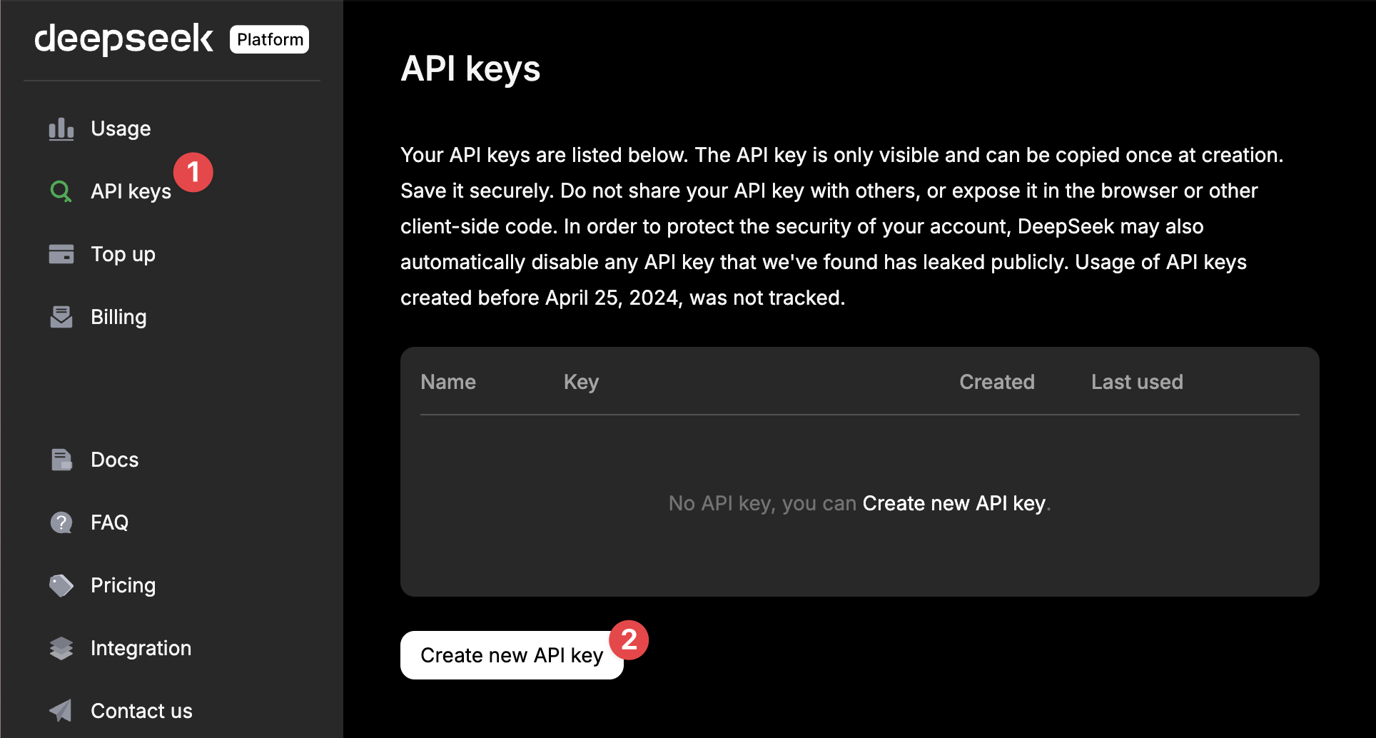 deepseek api key