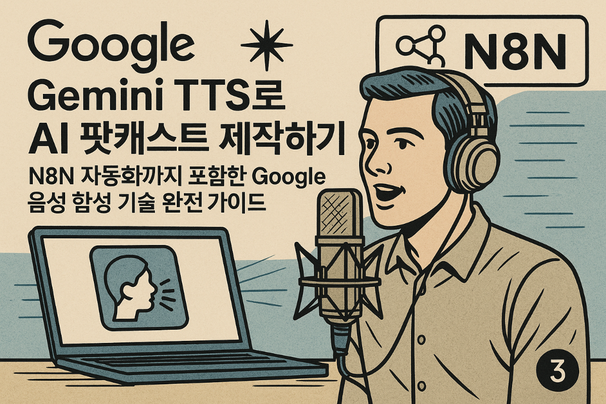 Gemini TTS로 AI 팟캐스트 제작하기: N8N 자동화까지 포함한 Google 음성 합성 기술 완전 가이드 #3