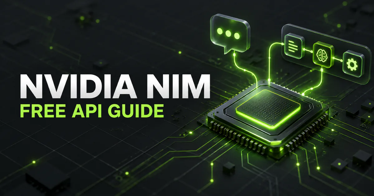 NVIDIA NIM 무료 API 가이드 썸네일 - GPU 칩에서 챗봇과 n8n 워크플로로 이어지는 그림